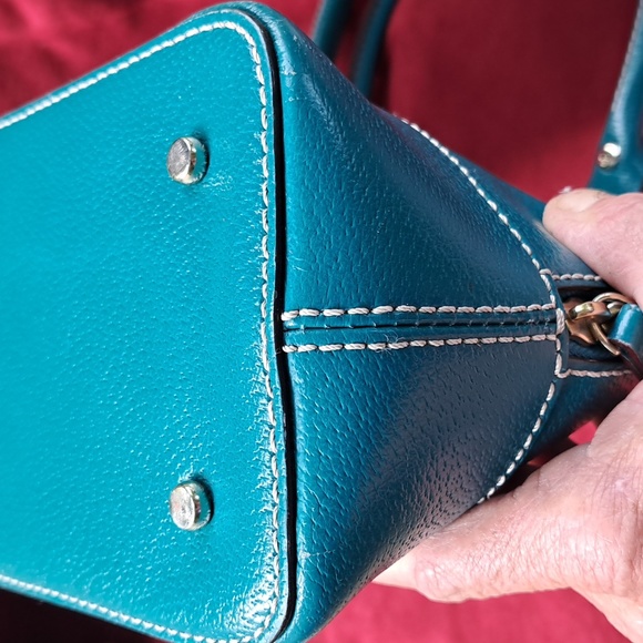 SALE Kate Spade Teal Blue Leather Shoulder Bag Great Used Condition - Picture 5 of 12